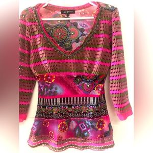 Liv Collection knit Blouse size small